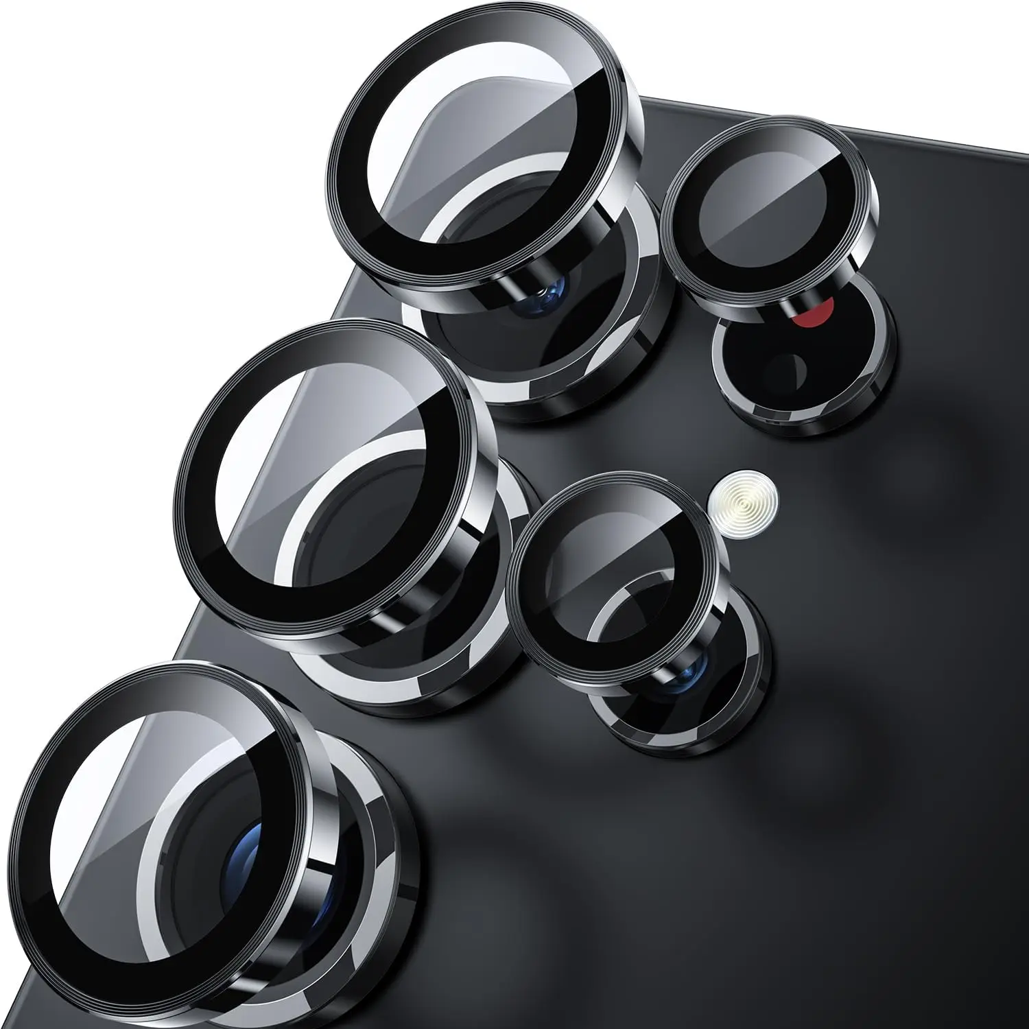 Funda protectora de lente de cámara para Samsung Galaxy S25 Ultra S24 Plus S23 FE A55 5G A15 A25 A35 A54 Z flip 6 Flod A16 A34 protección - imagen 2