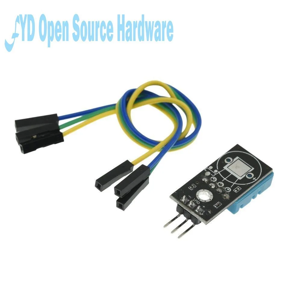 Módulo de Sensor de temperatura y humedad relativa DHT11 DC 3,3 V-salida de señal Digital 5V con Cable para DHT-11 de Kit Diy - imagen 3