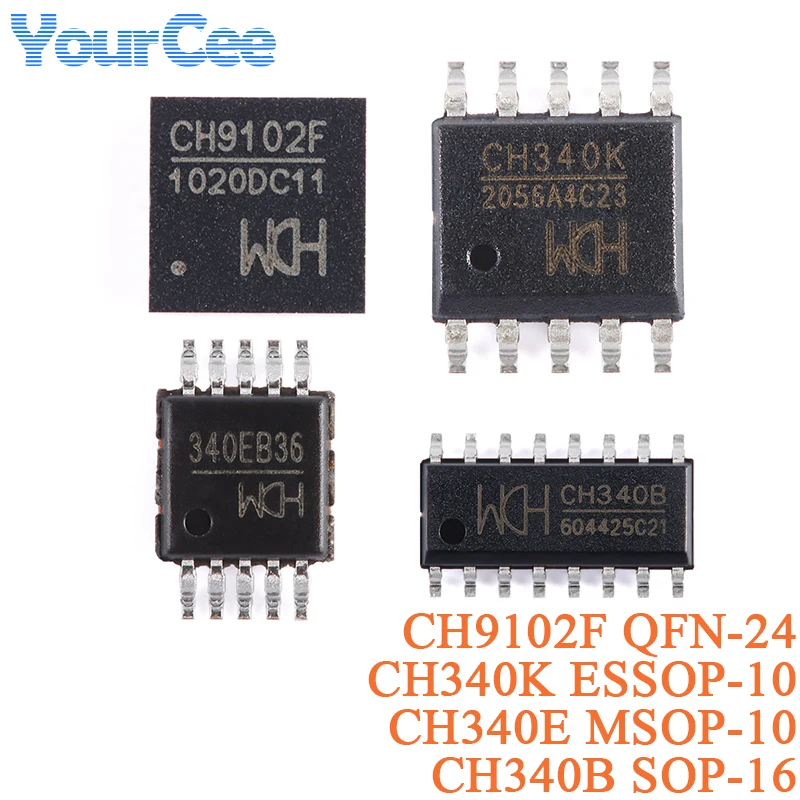5 uds CH340C SOP-16 CH340K CH340E CH340G CH9102F CH224K CH334P CH340N CH9340C CH340X CH9101U CH9101N CH342K CH344L CH344Q USB