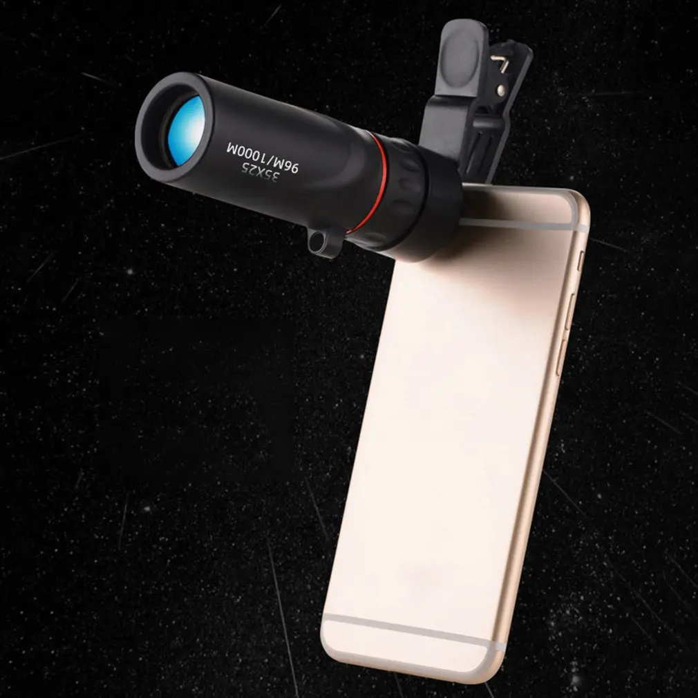 Lente telescópica 10x con Clip Monocular de bolsillo HD telescopio enfoque volante amplio campo de visión comodidad Dropshipping