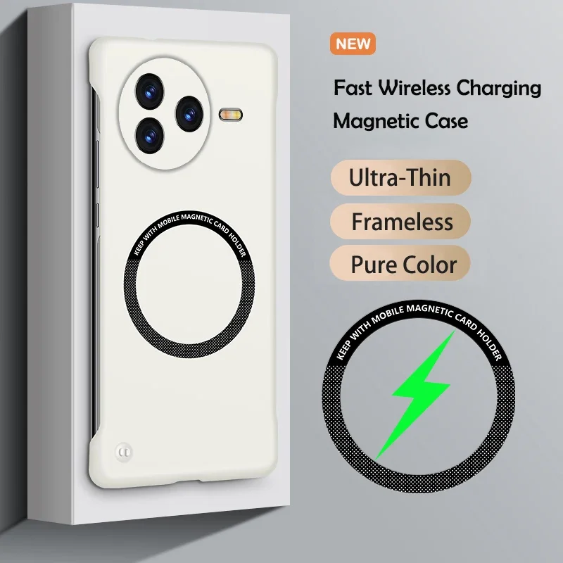 Funda de teléfono de Color sólido sin marco magnética ultradelgada de lujo para Xiaomi Poco F7 Ultra Pro cubierta a prueba de golpes