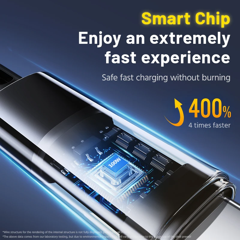 Cable de datos de carga súper rápida de 100W 6A tipo C a tipo C Cable trenzado con indicador LED para Samsung OnePlus Xiaomi OPPO Huawei - imagen 4