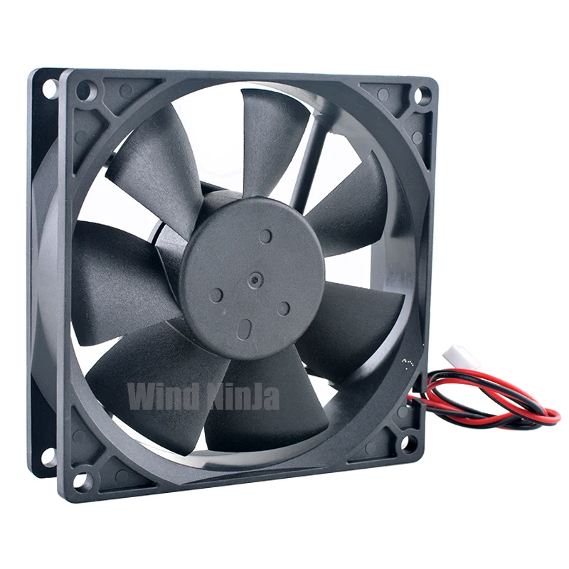 AUB0912VH 9cm 9,2 cm 92mm ventilador de refrigeración 92x92x25mm DC12V 0.60A 2 líneas ventilador de refrigeración de alto flujo de viento para fuente de alimentación del chasis - imagen 2