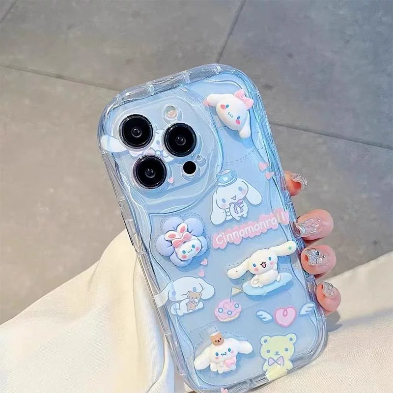 Funda con cadena de muñecas de Color melody a la moda para Samsung Galaxy S25 S24 Plus S23 S22 Ultra S21 S20 FE A17 A07 Cinnamoroll TPU - imagen 4