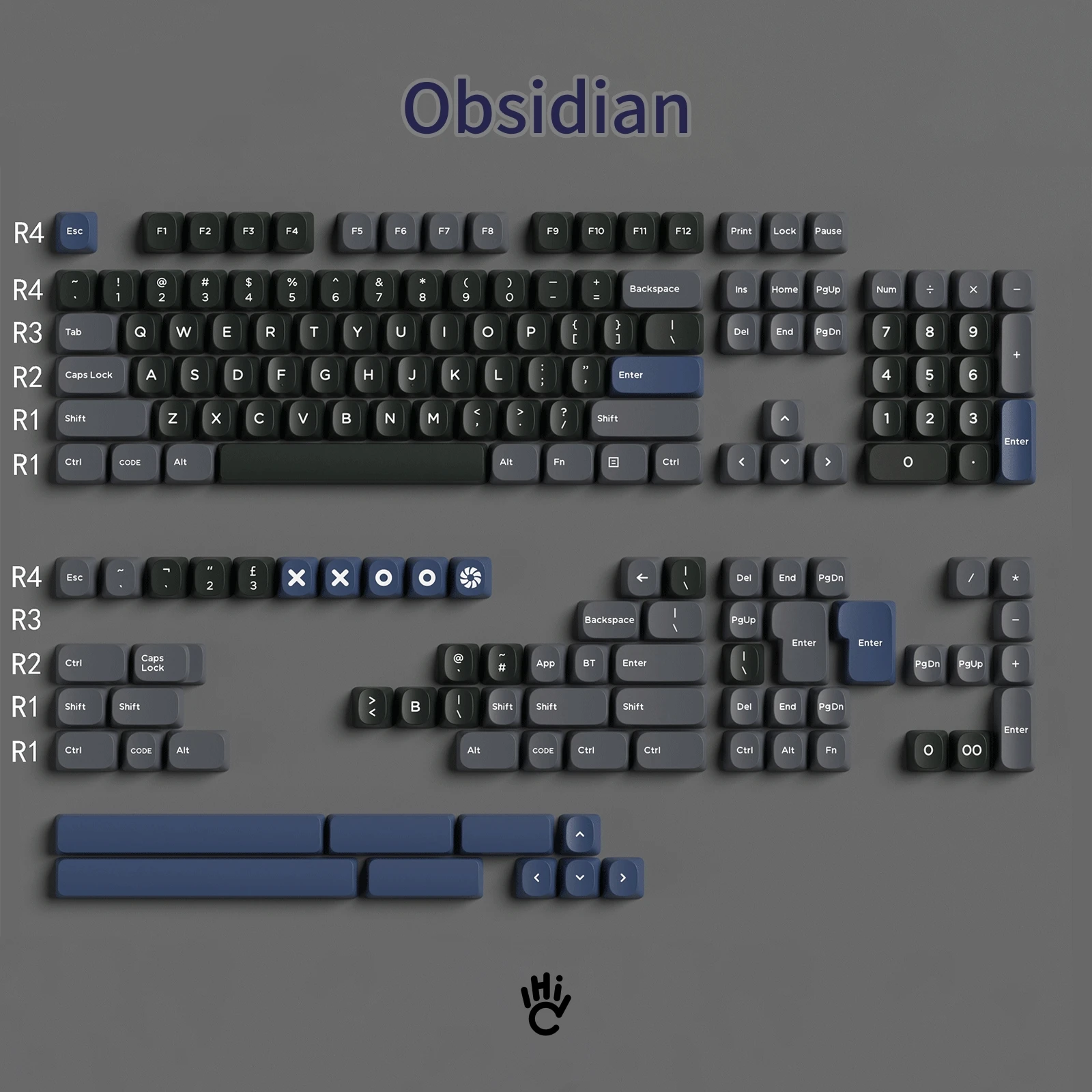171 teclas de tres colores, teclas de perfil YMK, teclas PBT de doble disparo para teclado mecánico Cherry MX Switch, espacio dividido