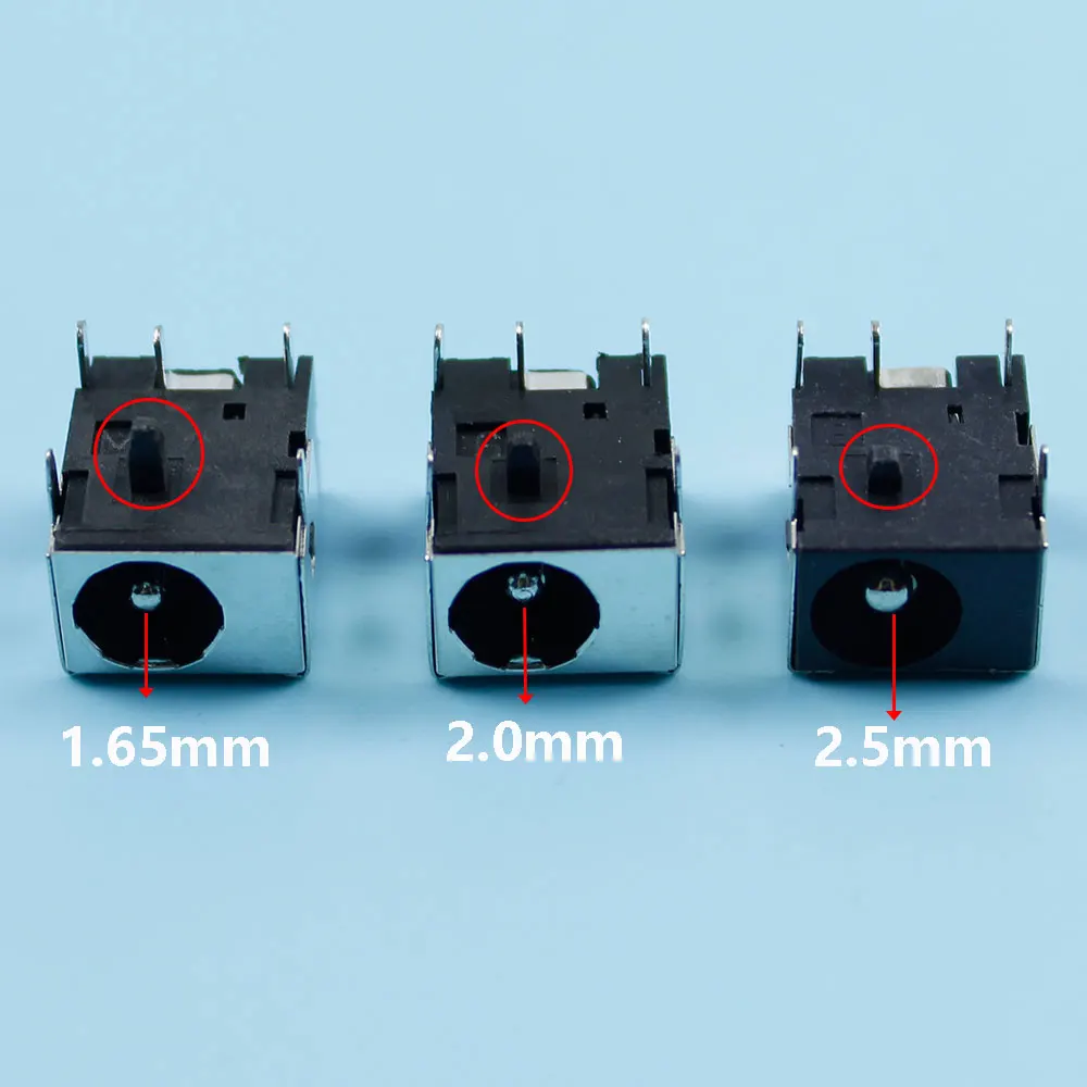 Conector de alimentación CC para portátil, 1,65mm/2,0mm/2,5mm, para HP/Asus/Acer/Lenovo, 1,7mm