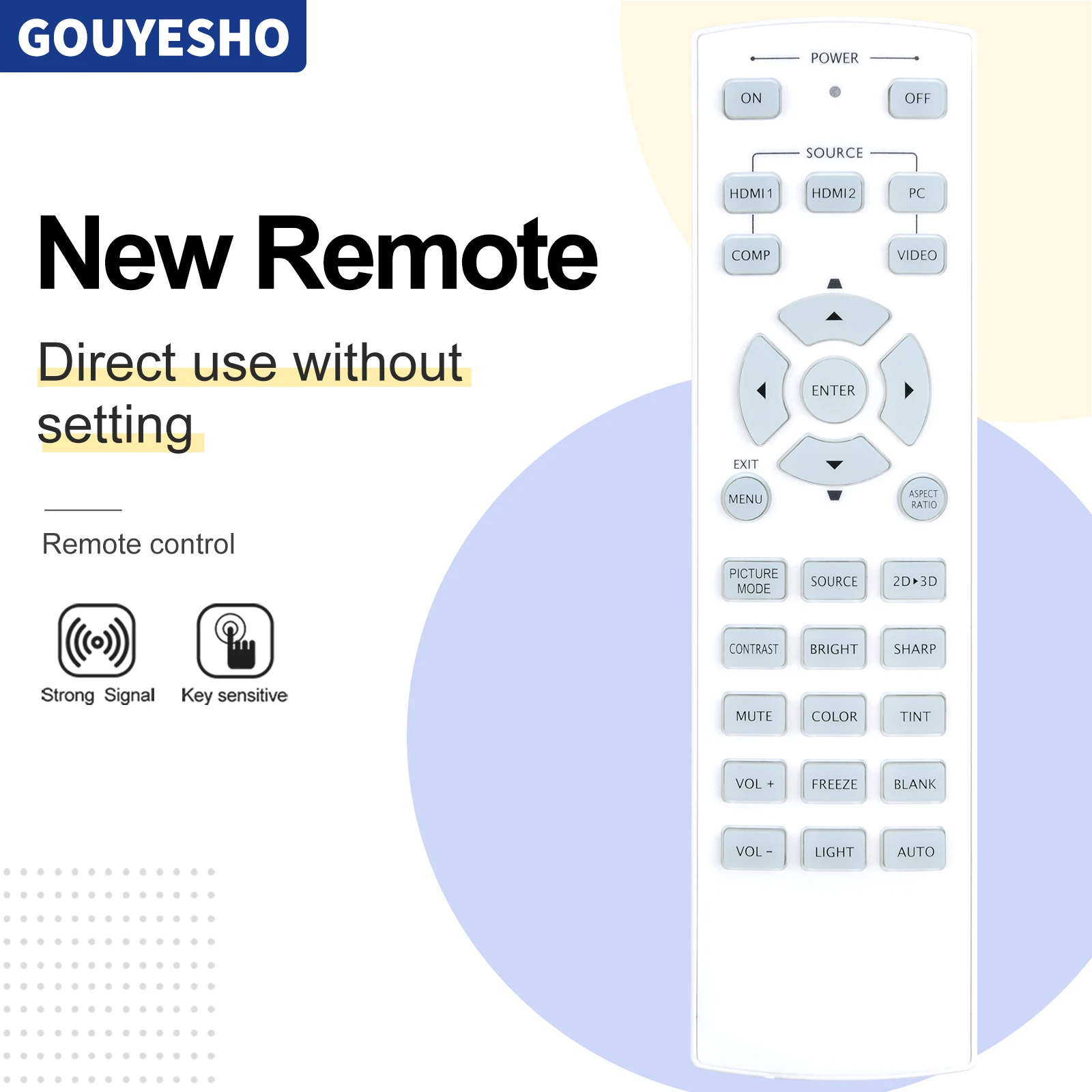 Mando a distancia para proyector de vídeo doméstico, nuevo mando a distancia para Vivitek H1080, H5080, H5085, H5085HD, H5082, H1080FD, H1081, H1082, H1085FD, H1085, DLP 1080P