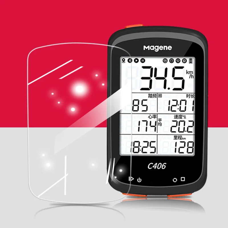 Cristal templado de pantalla completa para Magene, Protector de pantalla para C406 pro, C606, C406pro, C606pro, Juego de 2 unidades