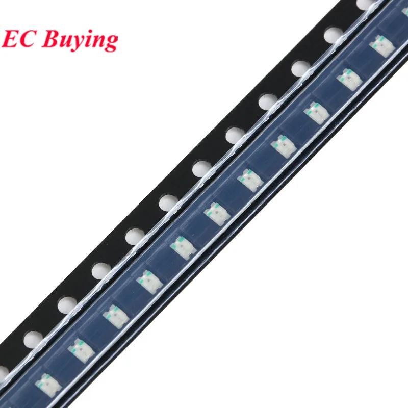 100 Uds 0805 0603 1206 SMD LED Ultra brillante rojo azul amarillo blanco naranja púrpura rosa Color diodo emisor de luz Kit DIY - imagen 5