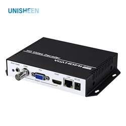 UNISHEEN Decodificador Vídeo 4K IP a HDMI y VGA H.265/H.264