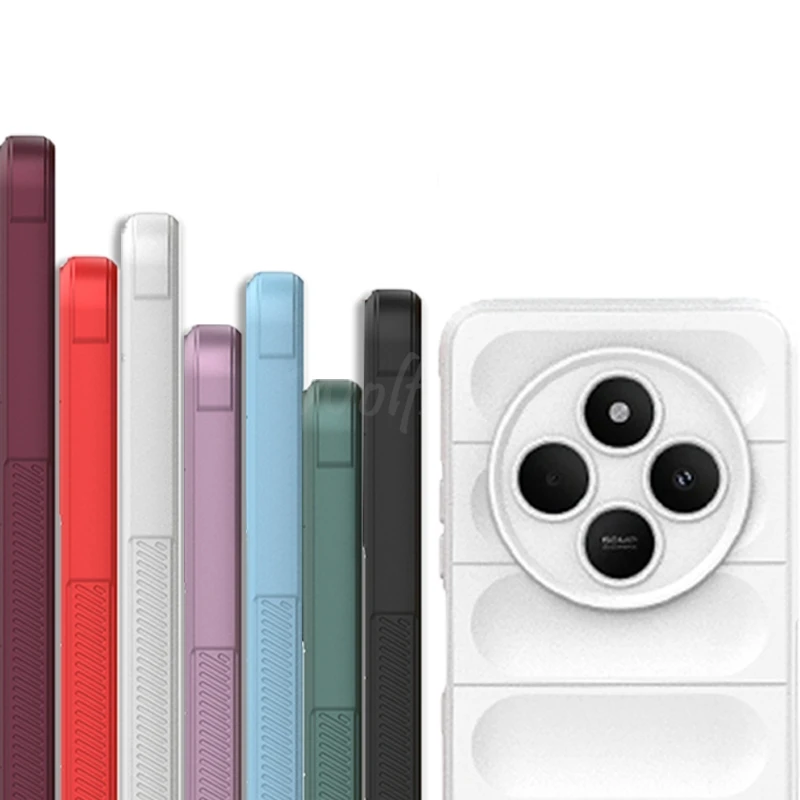 Funda de silicona TPU para Xiaomi Redmi 14C, Protector de goma a prueba de golpes, anticaída