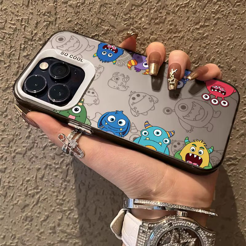 Funda de teléfono Monster pintada para iPhone 16E 15 14 13 ProMax 12 Mini 11 Pro XS XR 8 7 Plus carcasa protectora de pantalla a prueba de golpes - imagen 2