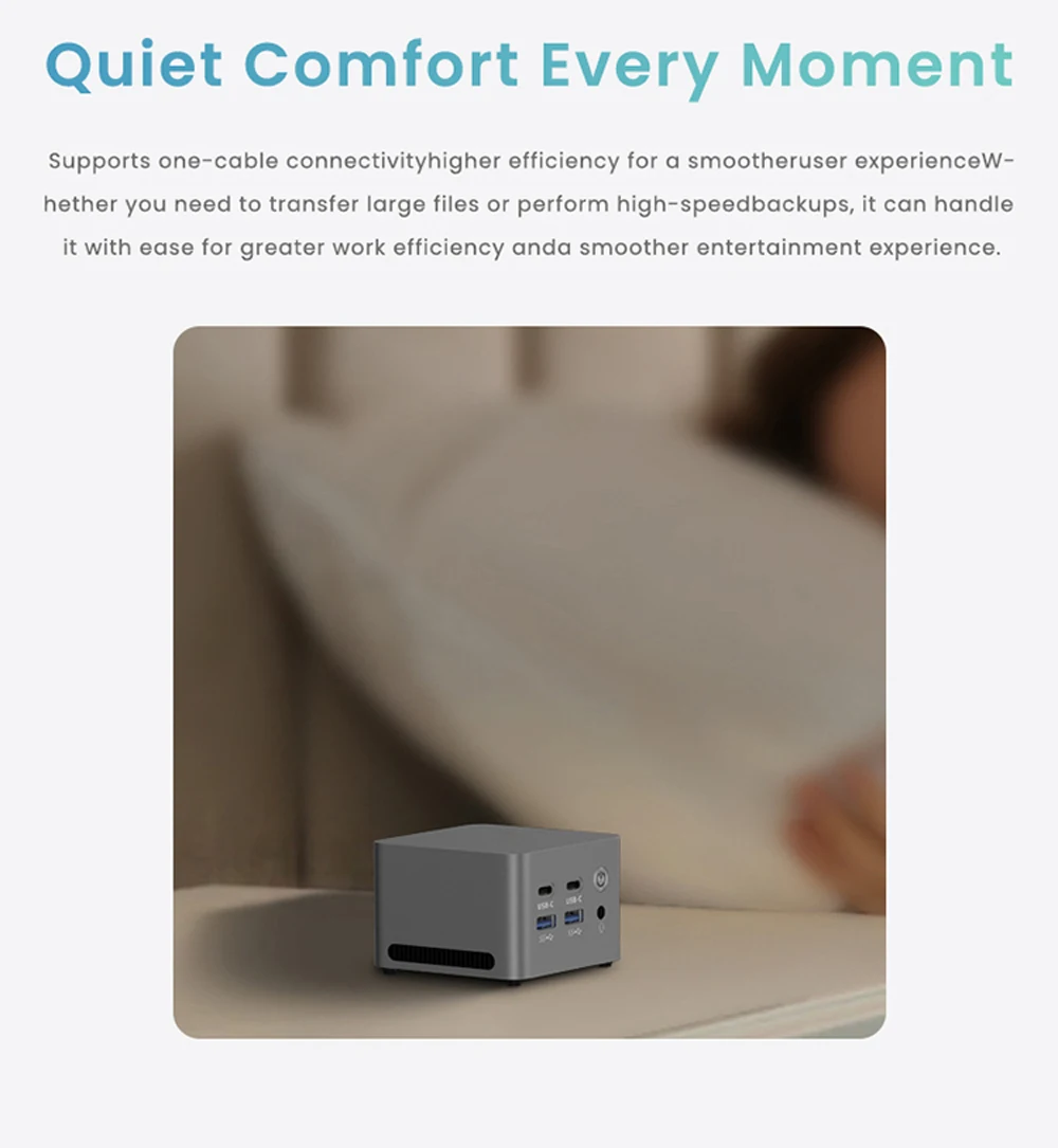 Super Mini PC AMD Rayen 5425U 4 * LAN enrutador suave Firewall HD 2 * tipo C ordenador de escritorio de oficina/hogar Windows11 2 * USB3.0 8G LPDDR4 - imagen 5