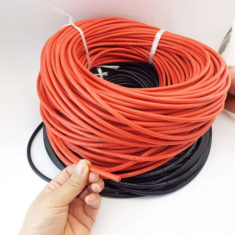 1M 5M Cable de silicona eléctrico suave resistente al calor Cable de cobre conector de batería 8 10 12 14 16 18 20 22 24 26 28 30 AWG K5 - imagen 5