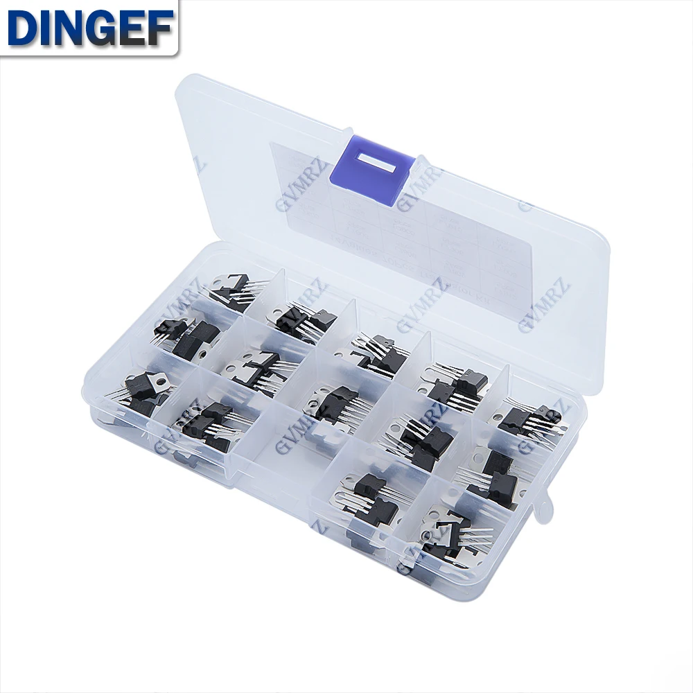 14 valores 70 Uds regulador de voltaje TO-220 cada uno KIT de 5 uds L7805 L7806 L7808 L7809 L7812 L7815 L7912 LM317 - imagen 4