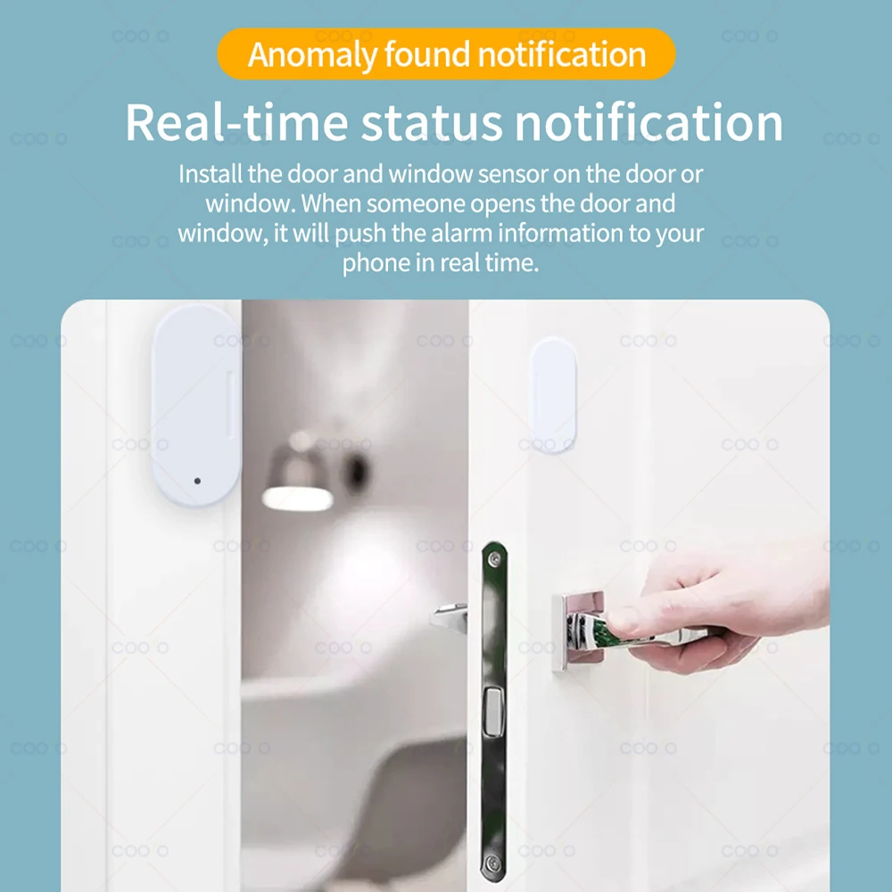 Sensor de puerta y ventana ZigBee magnético inalámbrico con detección de vibración Lux Sensor de alarma de apertura y cierre funciona con Alexa Google Zigbee2MQTT - imagen 4