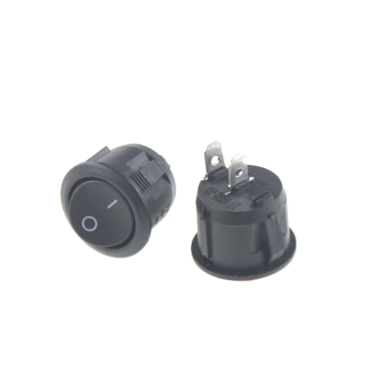 5 uds interruptor basculante redondo de encendido/apagado luz de punto LED iluminado salpicadero de coche Dash Van 12V 220V interruptor de círculo completo - imagen 3