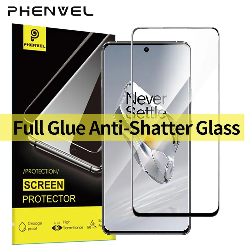 Vidrio Protector 3D para Oneplus 12, Protector de pantalla con pegamento completo para Oneplus12, película de vidrio templado antirotura