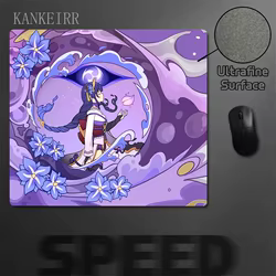 Alfombrilla de ratón Genshin Impact para juegos, alfombrilla de ratón de Anime Raiden Beelzebul Furina de 45x40cm, alfombrilla de ratón para deportes electrónicos, alfombrilla para teclado profesional