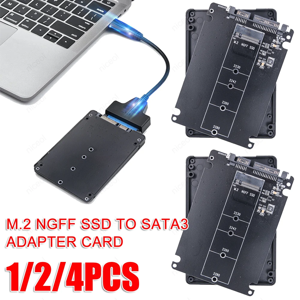 Caja de disco duro externo M.2 NGFF SSD a SATA3, placa adaptadora de disco duro de doble uso, tarjeta adaptadora M.2 NGFF a SATA3.0 para PC