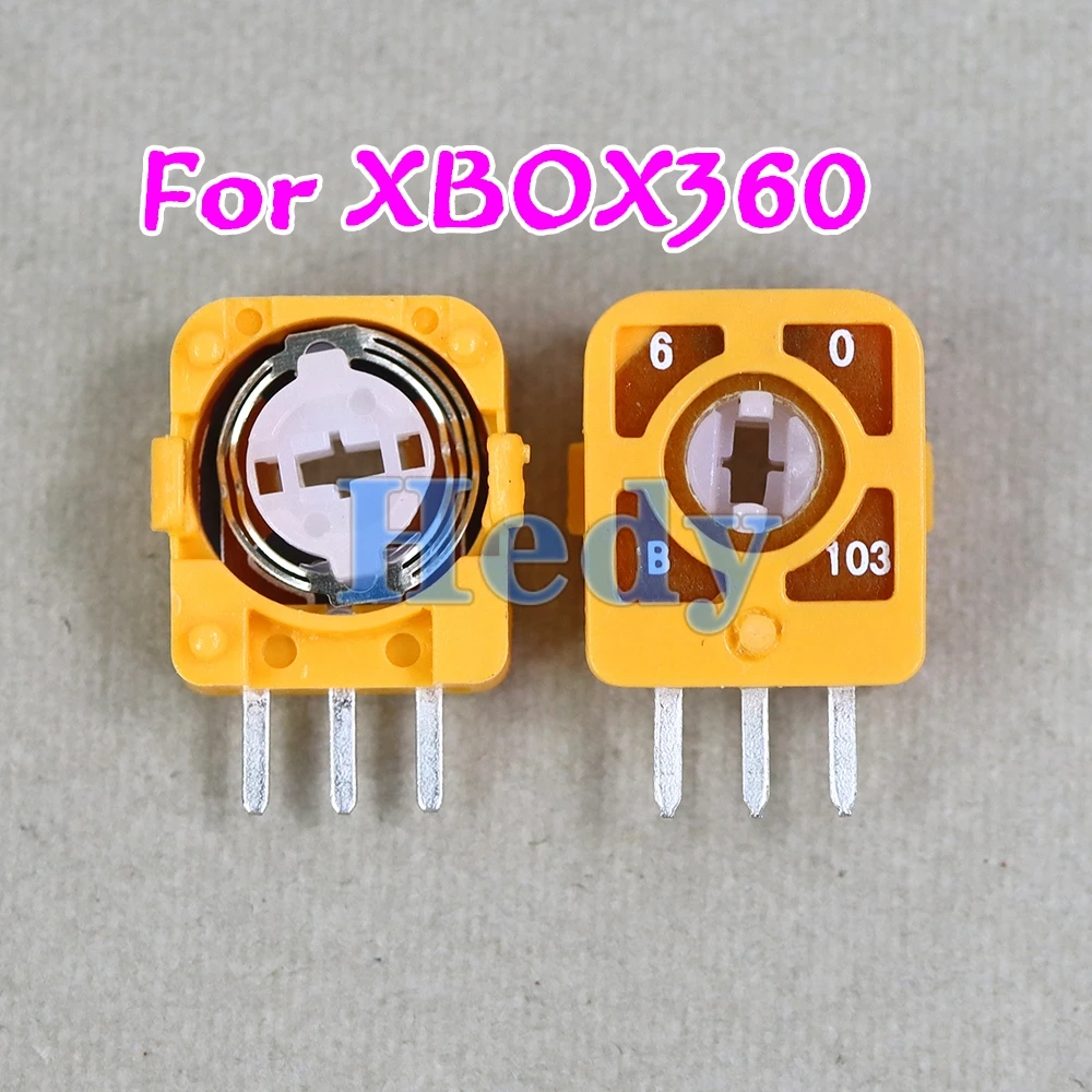 10 Uds. Sensor de microinterruptor analógico 3D amarillo para controlador XBOX360 potenciómetro de resistencias de eje de palanca de pulgar para Xbox 360