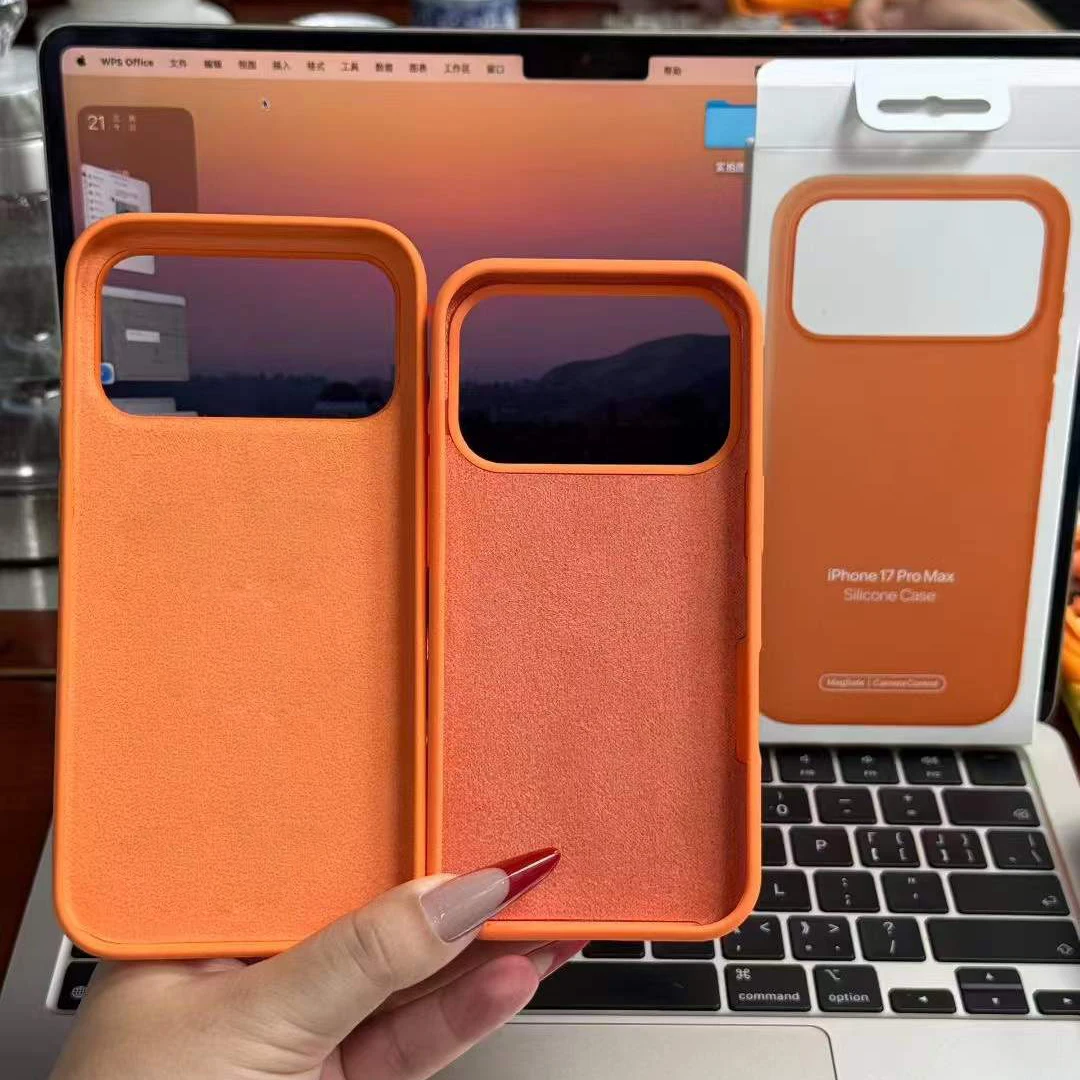 Para iPhone 17 Pro Max funda Original de silicona líquida fundas de teléfono para iPhone 17 Air 17Pro 17 Pro Max piel suave funda de parachoques funda iphone 17 pro max - imagen 3