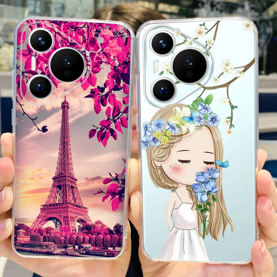 Funda de teléfono de silicona blanda para Huawei Pura 70 Pro Plus, cubierta pintada a la moda, Fundas de Capa - imagen 3