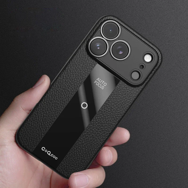 Para iPhone 17 Pro Max 17 Air funda magnética de lujo de cuero Lichi + TPU suave protección de lente ultrafina cubierta mate para iPhone17 - imagen 2