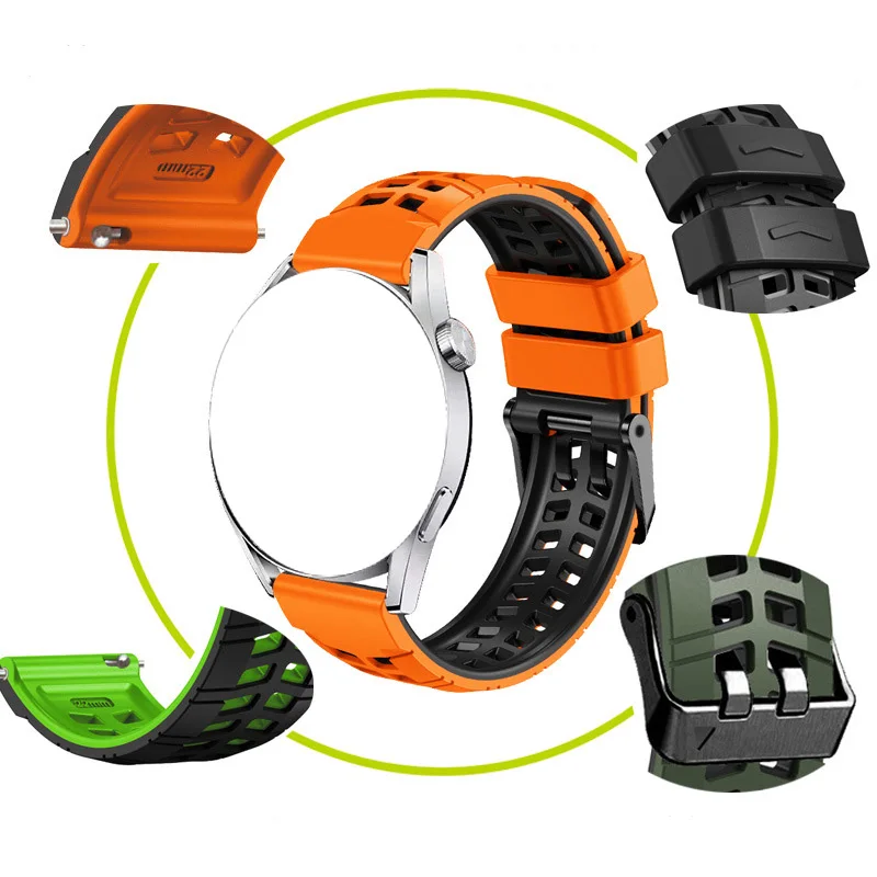 Correa de silicona de 22mm para Xiaomi Mi Watch S4 S3 /S1 Color activo 2/Mi Watch S2 46mm 42mm pulsera Correa - imagen 4