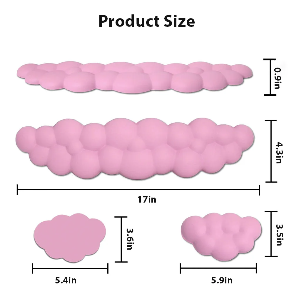 Alfombrilla de ratón suave antideslizante, Material de goma, reposamuñecas para oficina, accesorios de juego, forma de nube, teclado, alfombrilla de ratón para juegos - imagen 3