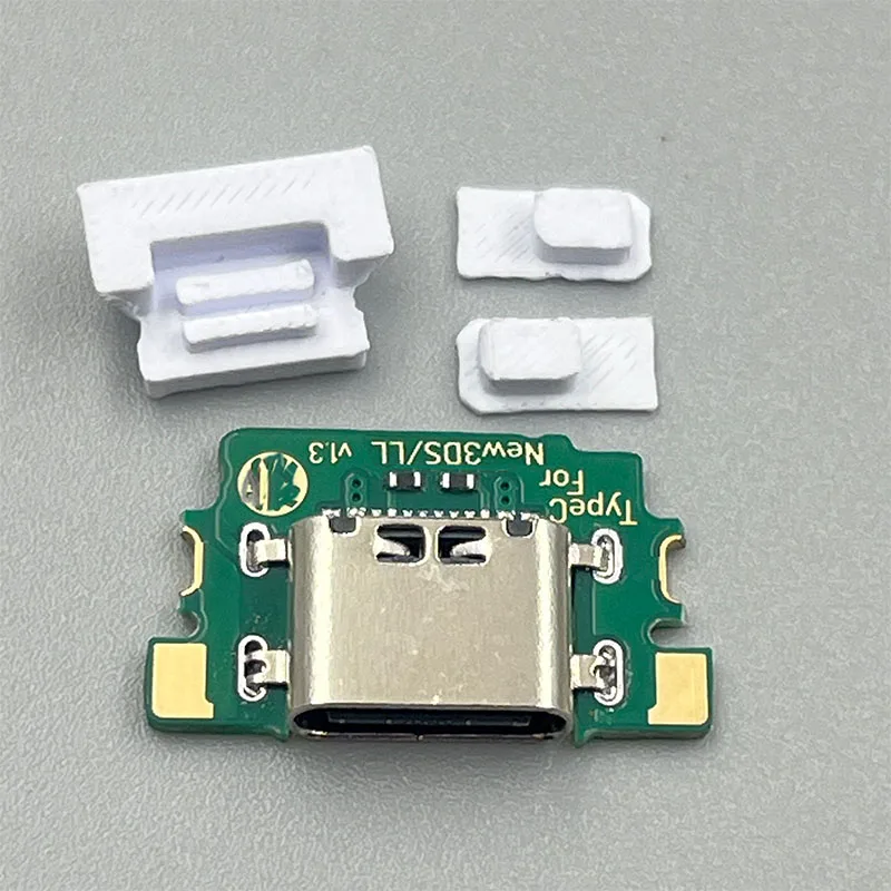 YUXI 1 Juego de puerto USB DIY USB-C tipo C puerto de carga reemplazo para Nintendo nuevo conector de consola 3DS XL LL - imagen 3