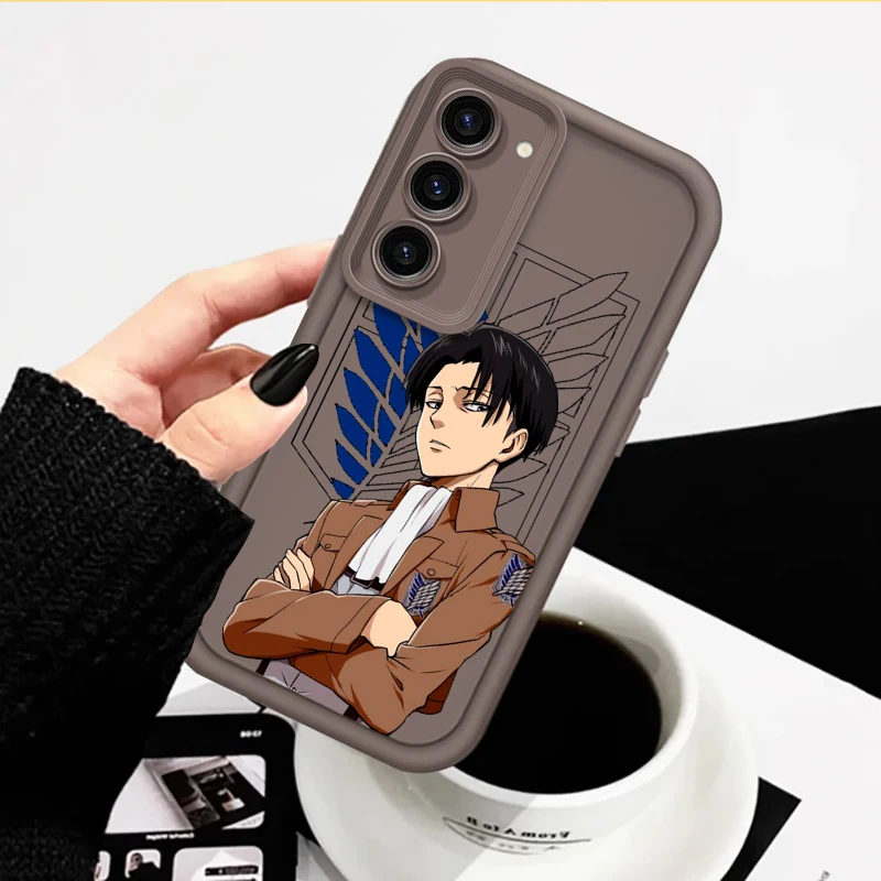 Funda de teléfono de Anime Attack On Titan para Samsung Note 20, S24, S23, S22, S21, S20 Ultra Plus FE, A25, A23, A22, A55, A35, 5G - imagen 4