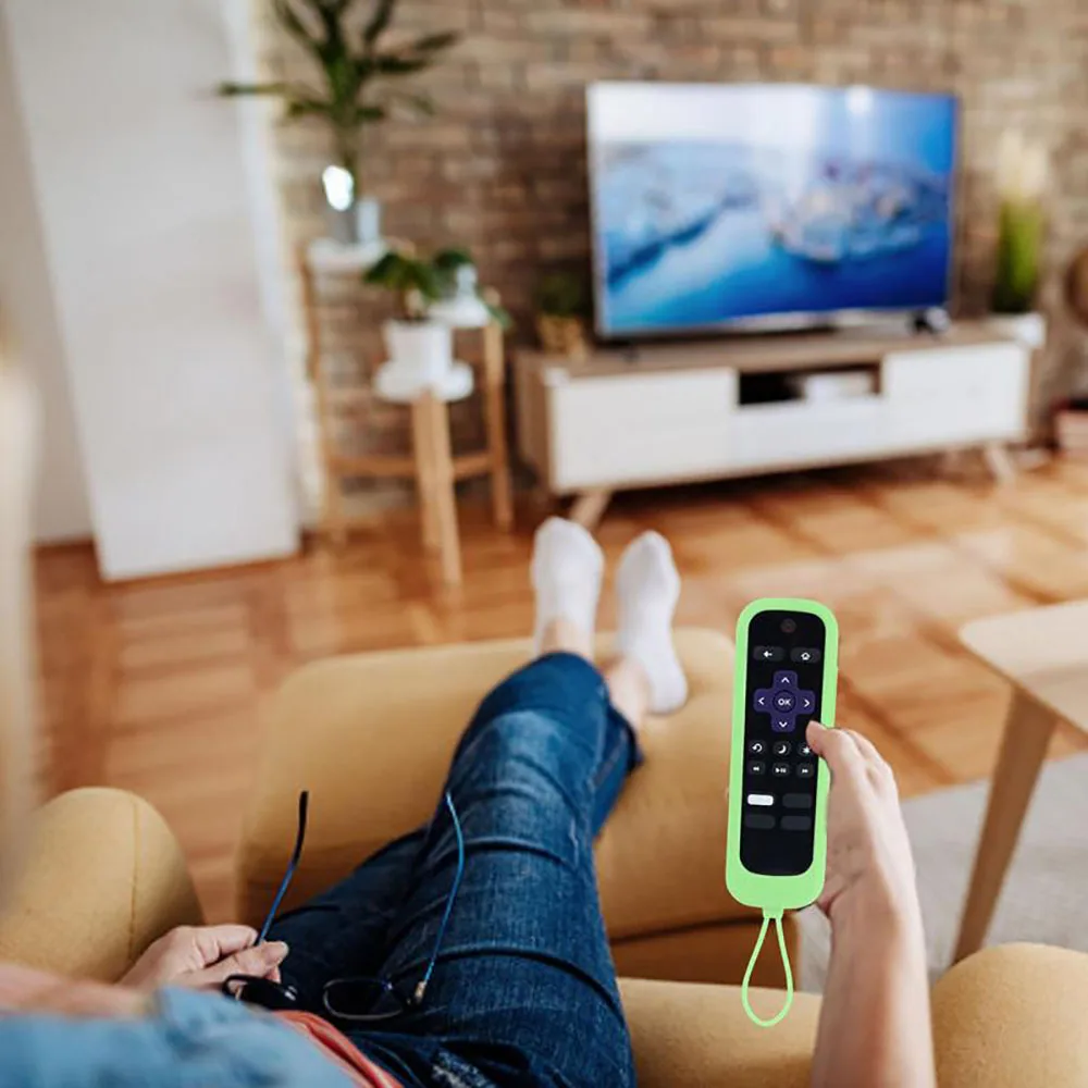 Funda de silicona a prueba de polvo que brilla en la oscuridad, cubierta luminosa para Control remoto de TV, cubierta protectora luminosa para Control remoto TCL Hisense - imagen 5