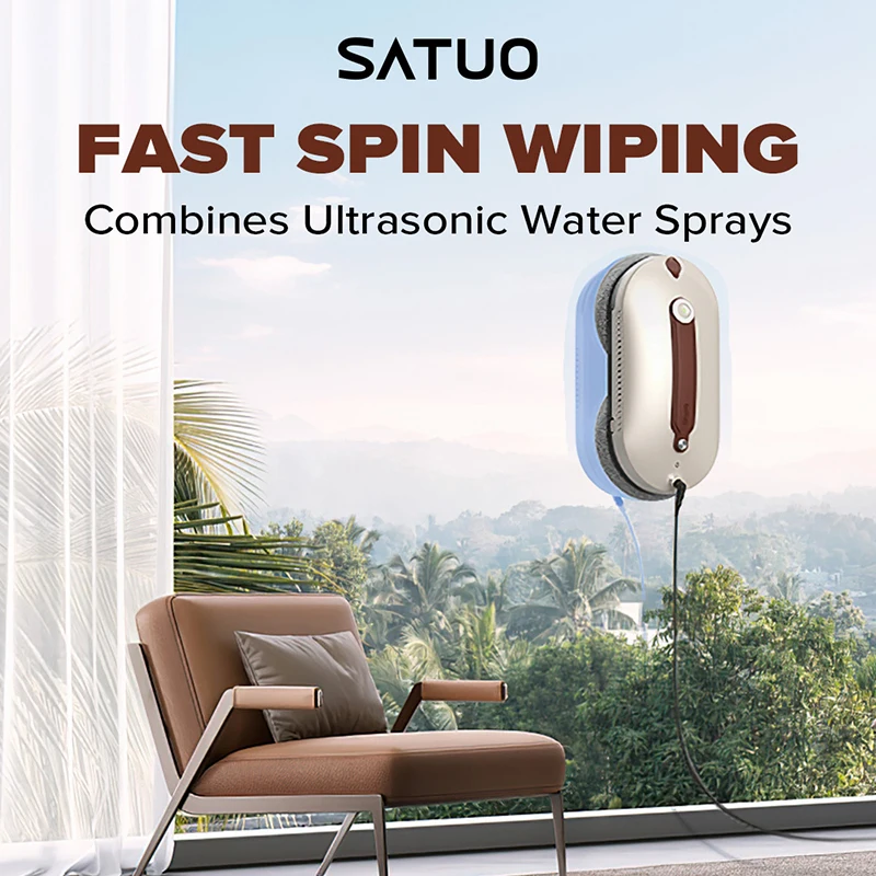 SATUO Pro Remote Control Window Washing Machine Spray Window Cleaning Robot Glass Cleaner With Water Tank - imagen 4