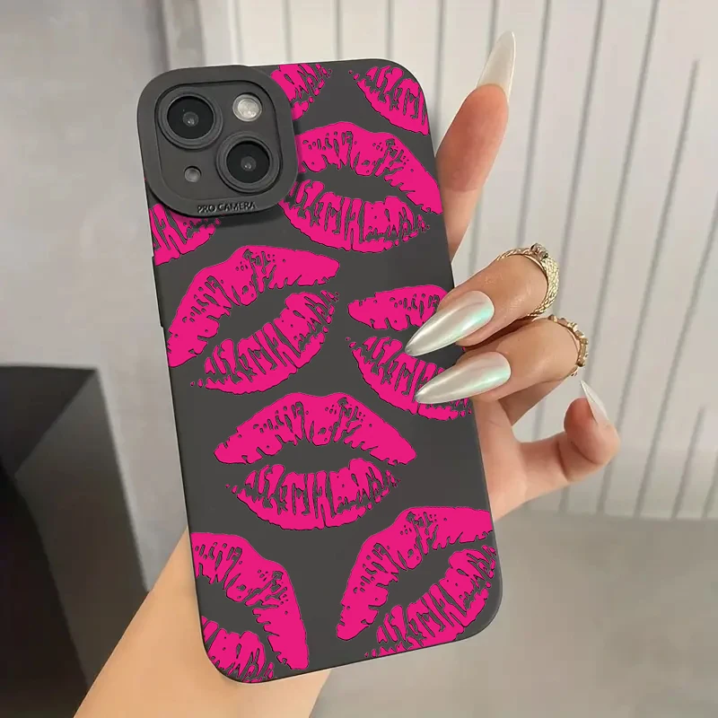Funda para Samsung S24 Ultra, funda Galaxy A55 5G, funda Sexy con labio rojo rosa para S22 S23 FE A15 A14 A34 A13 A54 A35 A32 A52 - imagen 2