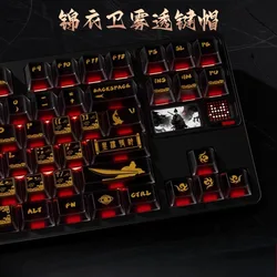 Keycaps Jinyiwei Perfil Cherry – Teclas Translúcidas Metalizadas para Teclado