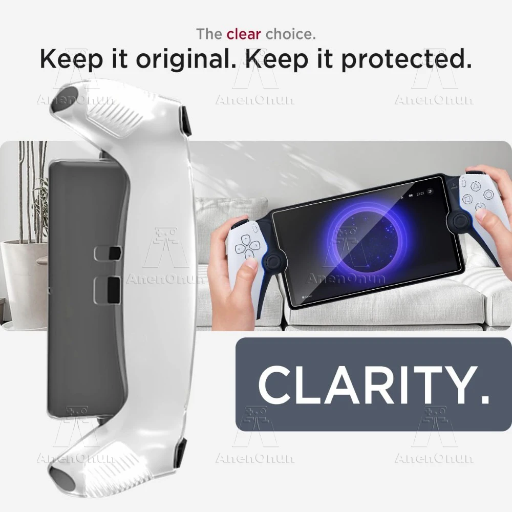 PS Portal-funda protectora transparente de TPU, a prueba de golpes, antiarañazos, antideslizante, semienvoltura, carcasa suave de cristal Ultra transparente - imagen 3