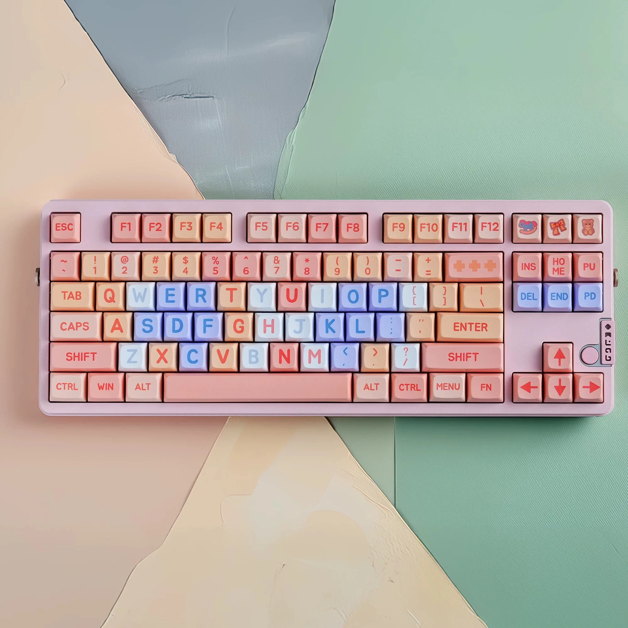 JCM teclas rosas 121 teclas/juego 5 lados DYE-SUB perfil PBT XDA para teclado mecánico para juegos Cherry Mx Switch Fun 60 regalos para niñas