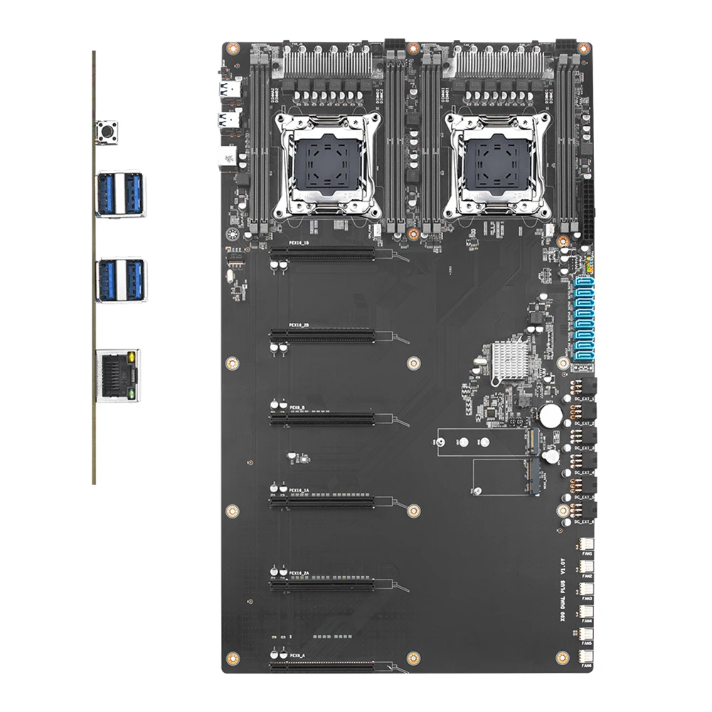 Carte mère X99 DUAL PLUS Mining, prend en charge la RAM DDR4, 256 Go, LGA 2011-3, V3, V4, prise CPU, ordinateur, carte mère, 4 * USB 3.0, 4 * PCIe 3.0 X - imagen 2