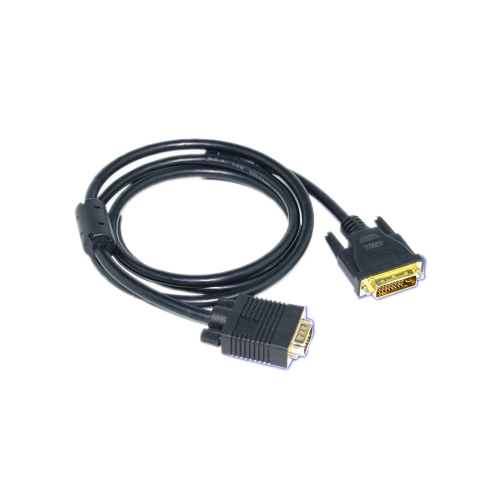 Cable DVI a VGA de 1,5 M-3M 24 + 5 macho a macho tarjeta gráfica de alta definición cable de conexión de señal de vídeo adaptador de computadora DVI-D 15 - imagen 5