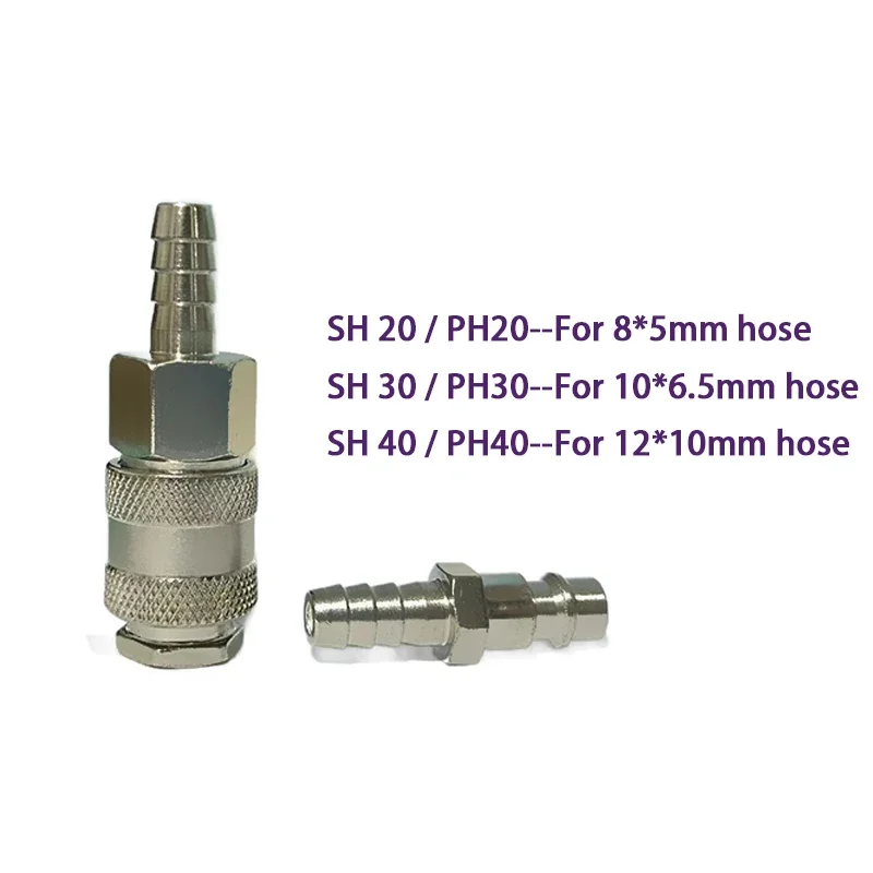 Conectores estándar de la UE, accesorios neumáticos de aire europeos para compresor BSPT, rosca 1/4 1/2, acoplamiento rápido, accesorio de manguera de empuje - imagen 4
