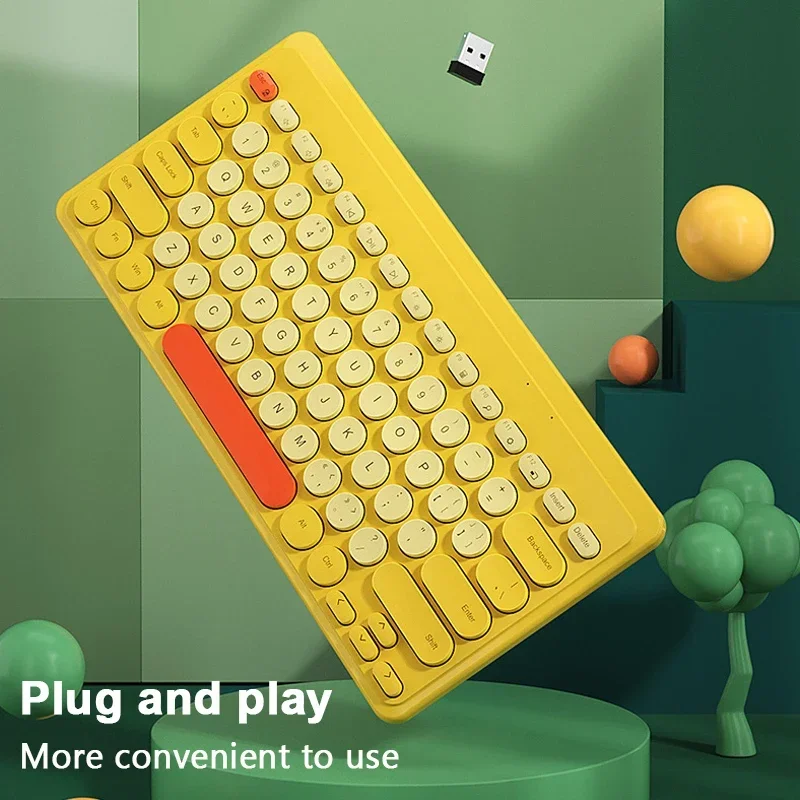 Juego de teclado y ratón inalámbrico de 2,4G, USB, 79 teclas, silencioso, Mini teclado inalámbrico para juegos, combinación de ratón para Kit, PC, Gamer, ordenador y portátil - imagen 3