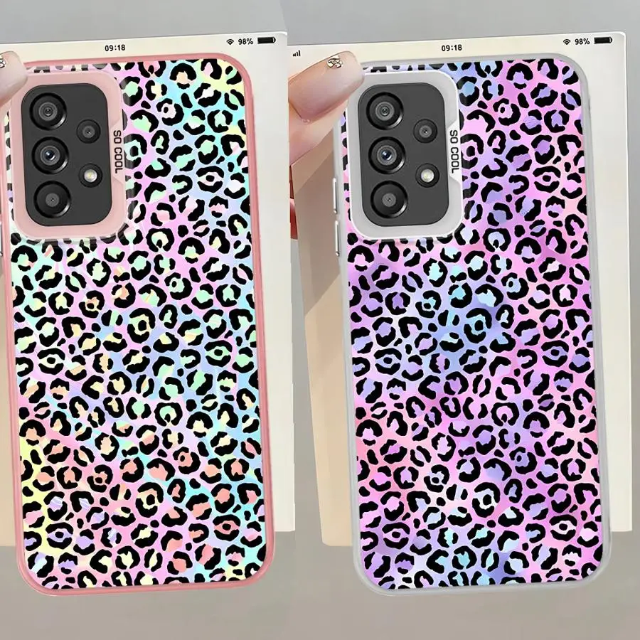 Funda de teléfono para Samsung Galaxy A15 A22 A16 A34 A25 A24 A12 A32 A13 A23 A14 funda suave estampado de leopardo de moda - imagen 5