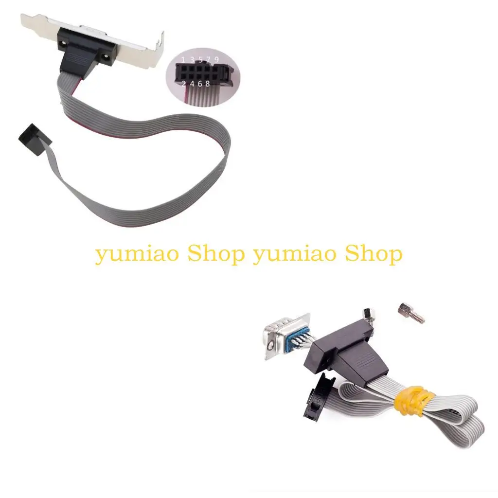 587b COM placa base COP Serial 9pin DB9 RS232 Cabón cinta Soporte conector