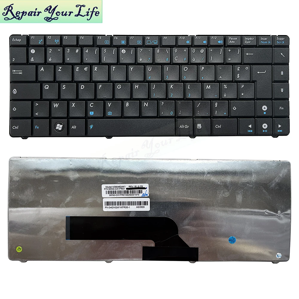 Teclado AZERTY francés, inglés, chino, tailandés, para Asus X8AIN X8AC X8AI X8DI K40IJ K40IE A41I P80A P81 V090462AS1 04GNQW1KFR00-1 - imagen 2