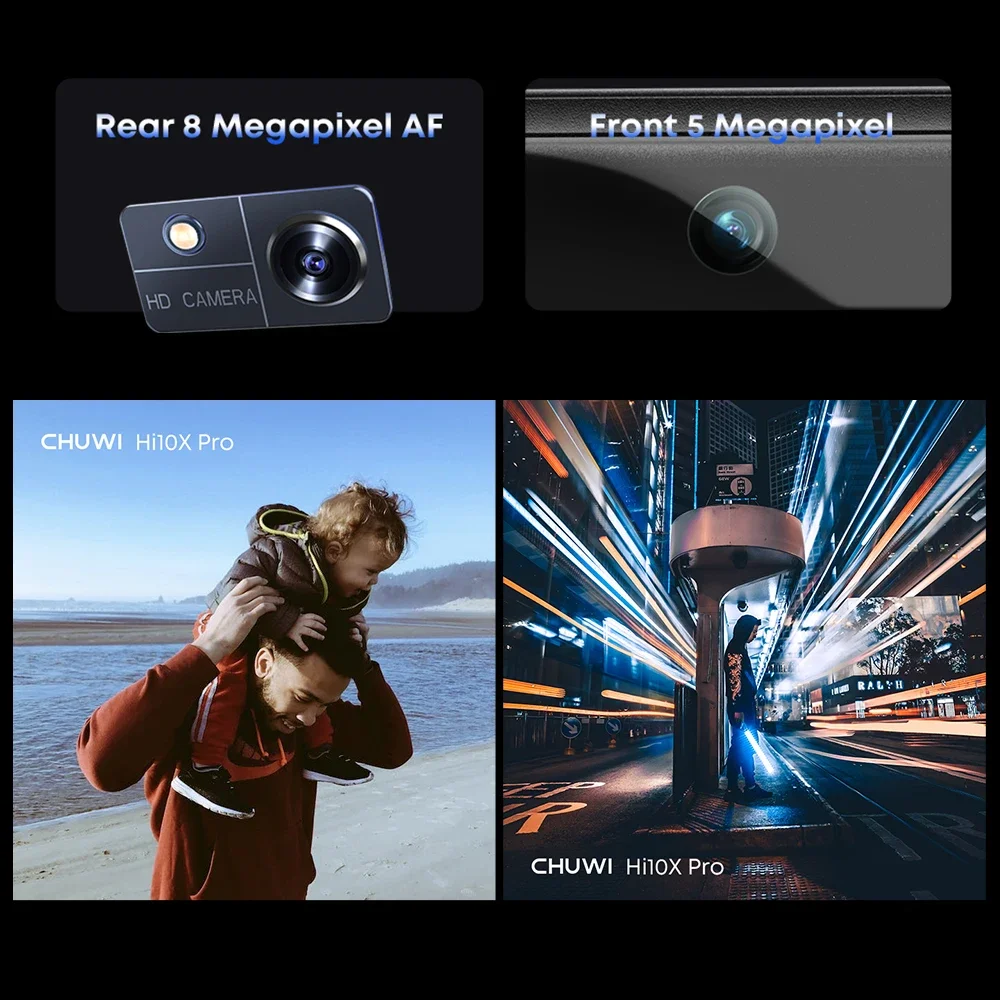 CHUWI Hi10X Pro tableta 4G LTE Android 14 Widevine L1 10,1 "IPS Core Unisoc T606 4GB RAM 128GB ROM tabletas 2,4G/5G Wifi 7000Mah - imagen 5