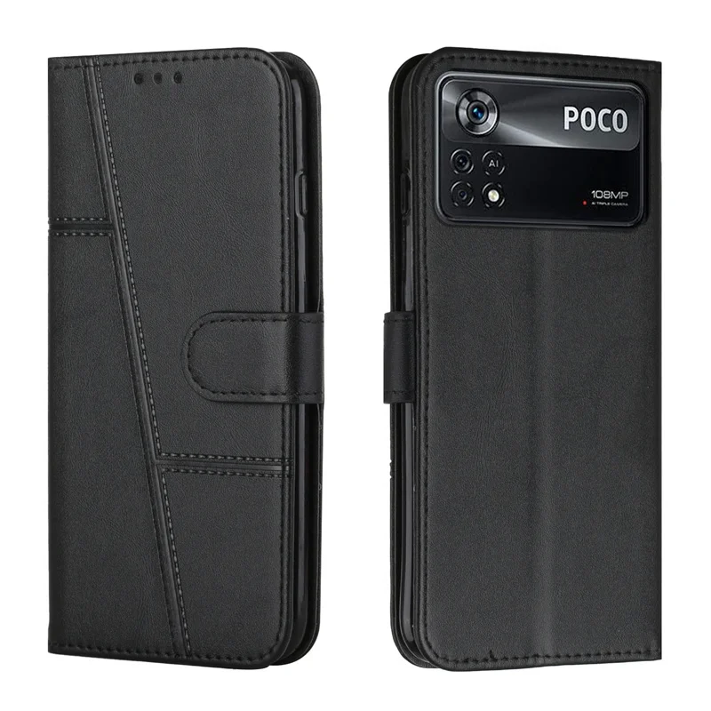 Para Poco X4 Pro 5G funda con tapa tipo billetera cubierta de libro para Coque Xiaomi Poco X4 Pro X 4 Pro X4Pro 5G funda de teléfono Fundas protectoras de cuero - imagen 3
