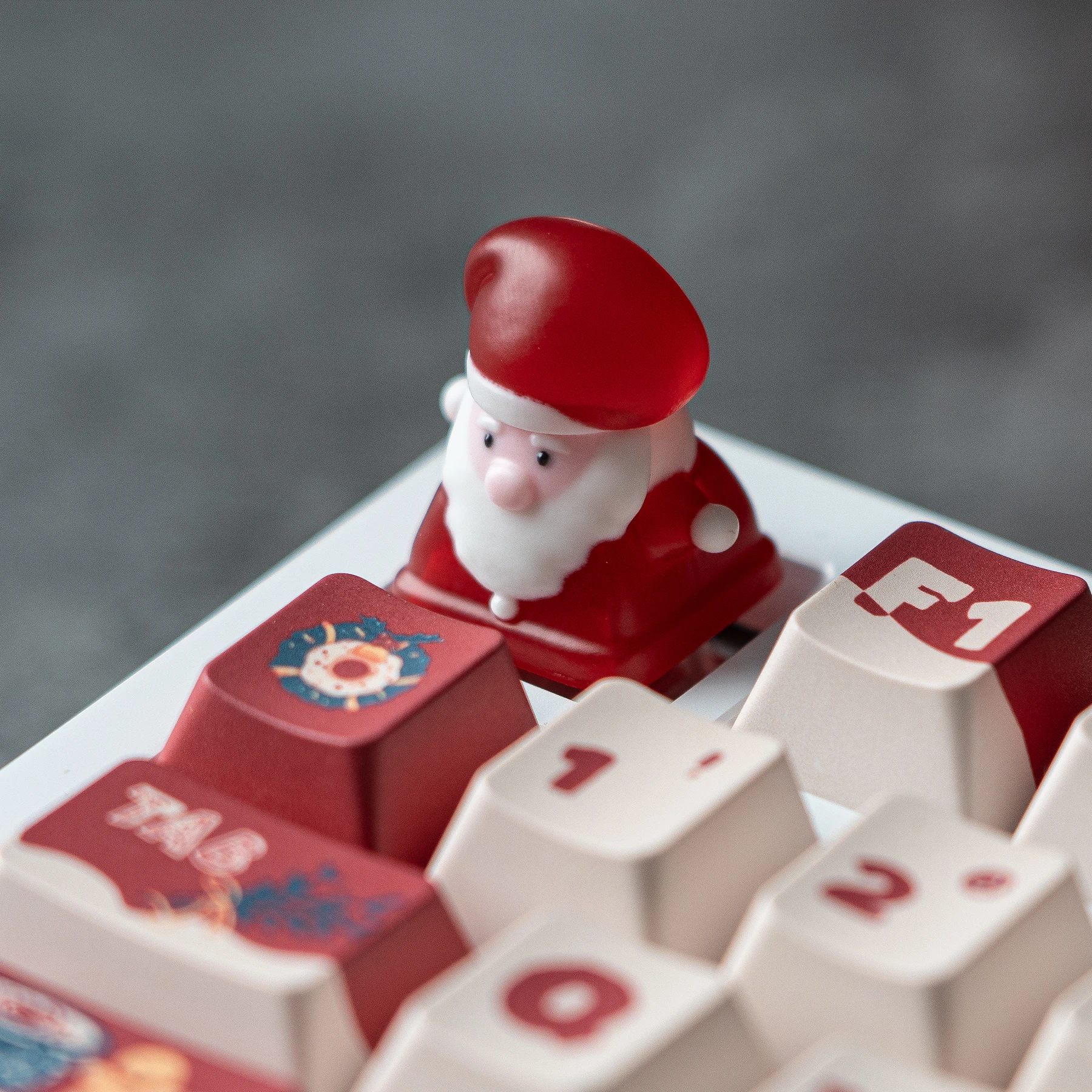 1 unidad de teclas artesanales bonitas, estilo navideño de Halloween, teclas personalizadas de resina hechas a mano para teclado mecánico, accesorios para teclas