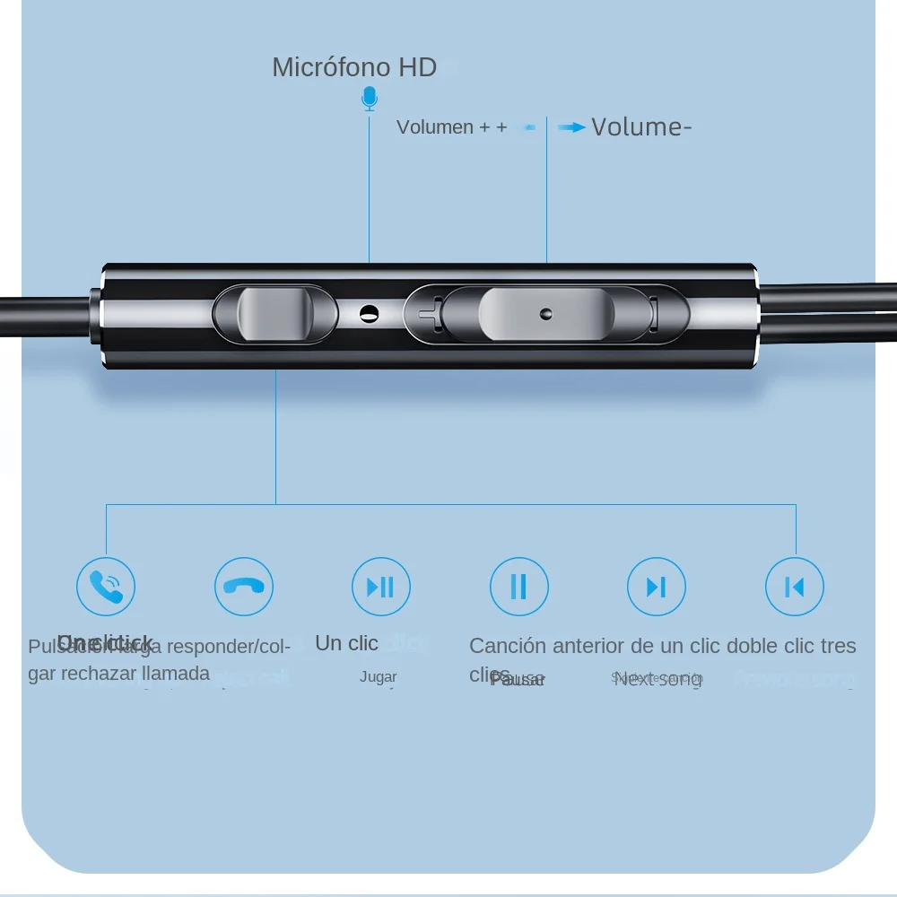Essager-auriculares intrauditivos con cable de 3,5mm, cascos con micrófono para Xiaomi, Redmi, Samsung, ordenador, PC, tabletas, teléfono inteligente - imagen 3