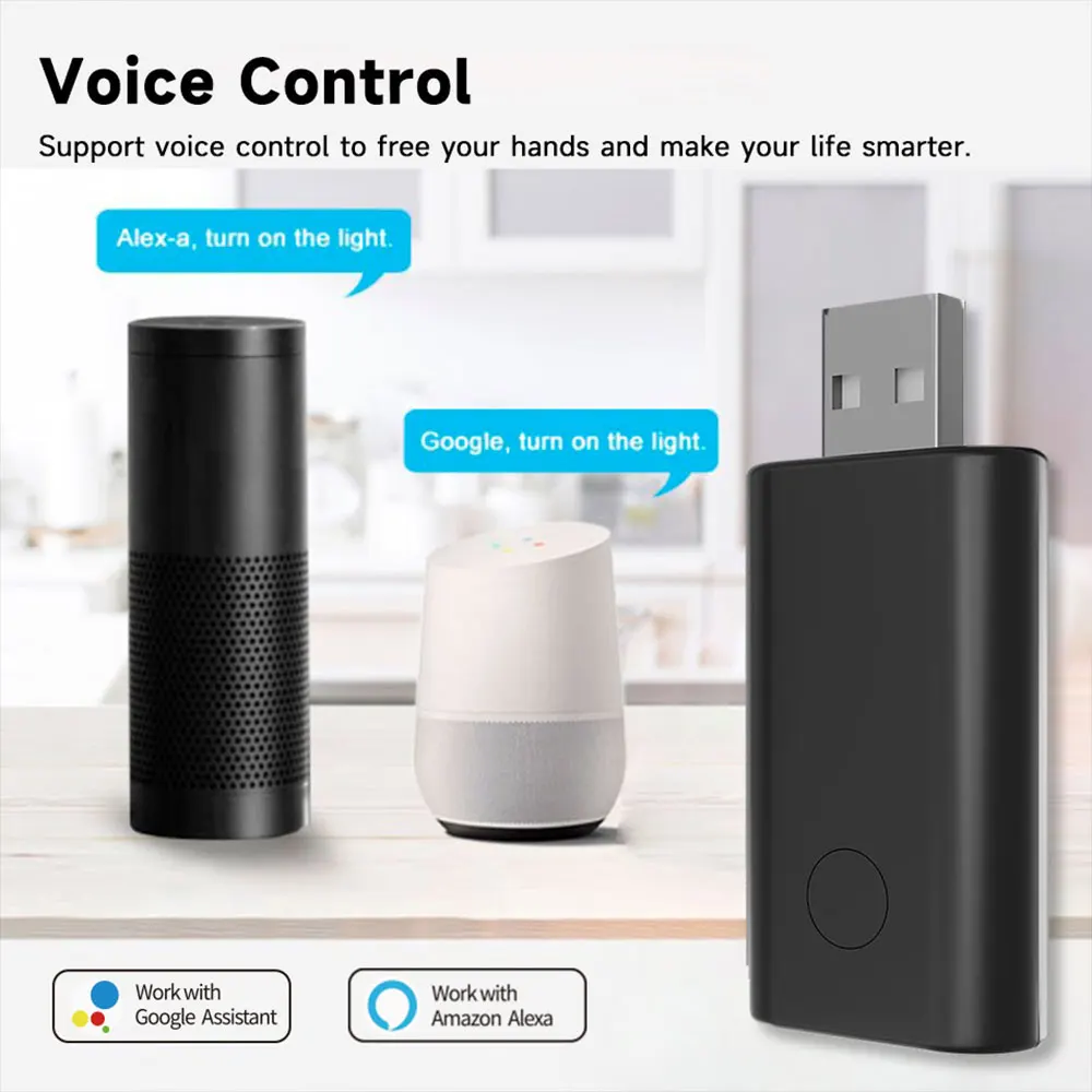 Mando a distancia WiFi IR Alcance máximo de transmisión de 12 m 360 °   Transmisor infrarrojo USB Tuya IR de cobertura total para luz de ventilador de CA de TV - imagen 5